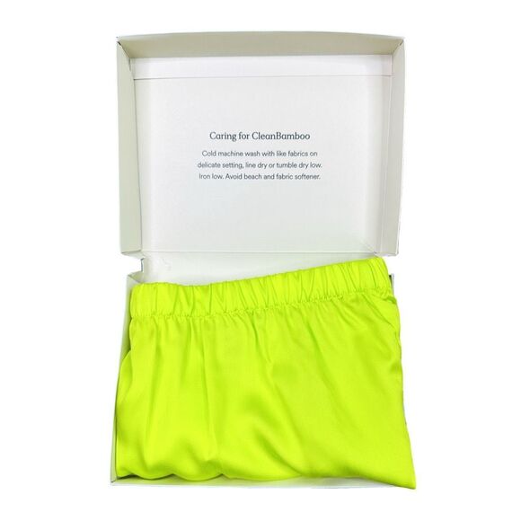 ettitude Sateen Shortie Shorts - Size Medium - Lime - Picture 5 of 8